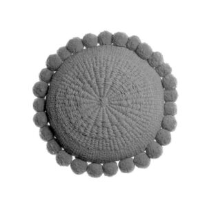 Round Pom Pom Wool Throw Pillow